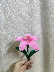 Pipe cleaner Pink Flower Lily bouquet