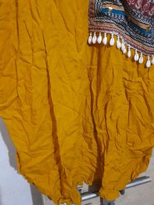 Yellow Kurta with Tassels