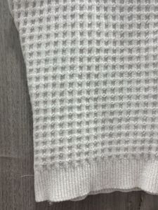 White Waffle Knit Sleeveless Top