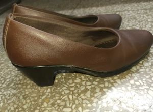 Classic Brown Block Heels