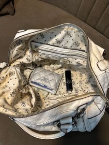 Guess White Satchel Handbag