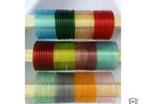 Pair of glass jelly bangles