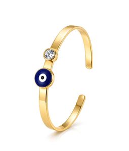 Evil Eye &amp; CZ Bangle Bracelet