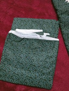 🌿 Elegant Dark Green Embroidered Dress Material