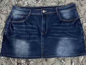 Y2K Butterfly Denim Mini Skirt