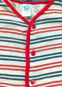 Donate Retro Striped Baby T-shirt 👕 Cardigan