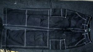 Stylish Black Cargo Jeans