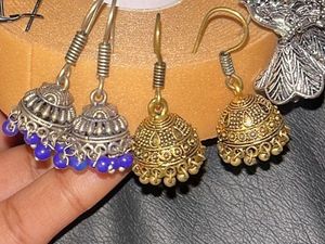 Oxidized Jhumkas And Fancy Earrings