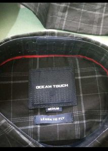 New M size Men's Plaid Long Sleeve Shirt