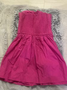 Hot Pink Tube a-line Dress (size- S)