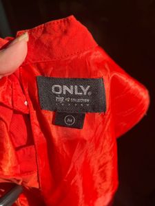 Bright Orange Tiered Dress