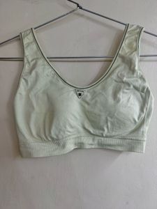 Comfortable Light Yellow Sports Bra