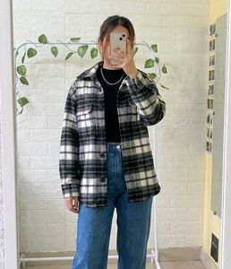 H&amp;M Plaid Shacket warm