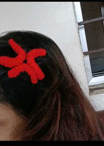 Crochet angry hair clips