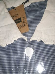 Blue Gingham Button-Up Shirt no 105