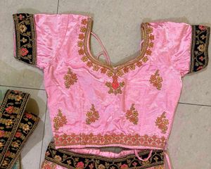 Stunning Pink &amp; Mint Lehenga Choli