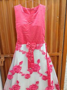 Ethnic Stylish Pink Gown 🩷