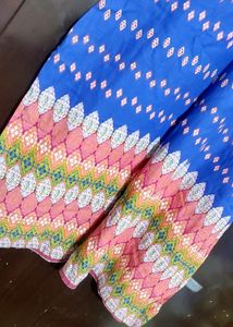 Blue Printed Cotton Kurti For Girl &amp; Woman 42 Bust
