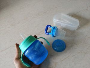 Philips Avent Blue Sippy Cup &amp; Food Feeder