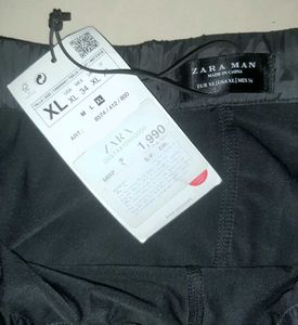 Rare NWT Zara Black Layered Performance Swim Short