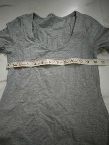 Grey Long Sleeve Mini Dress