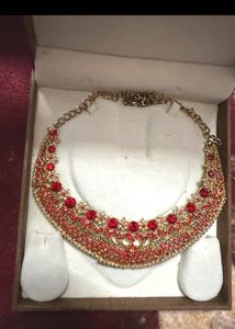 Stunning Red Indian Necklace Unused