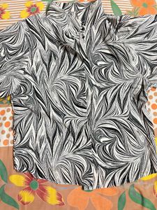 Unique Black &amp; White Swirl Print Top with balloon