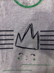 Cute Crown Print T-Shirt for Kids