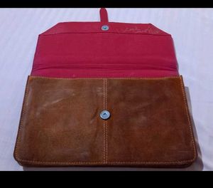 Stylish Red &amp; Brown Clutch