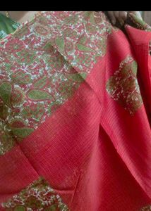 Beautiful Red Saree with Paisley Border