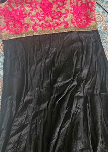 Anarkali Suit In BLACK WITH thread Embroidery