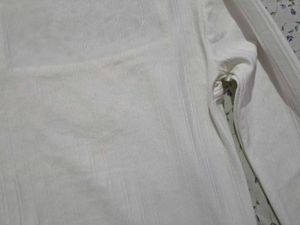White Square Neck Long Sleeve Top