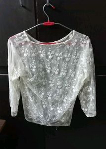 A White Net Top