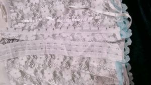 Very Beautiful Net Sexy White Blue Lace Corset