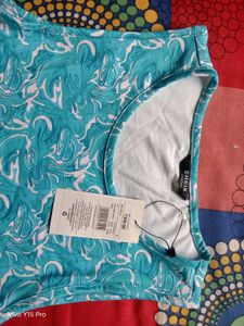Blue &amp; White Swirl Tank Top