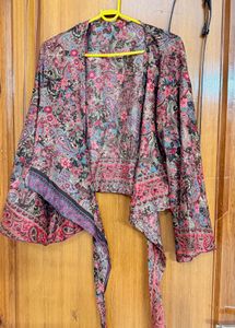 Boho Floral Wrap Top