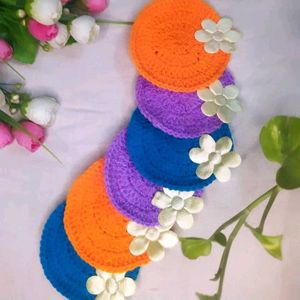 Pretty Crochet Coaster Set Of 6