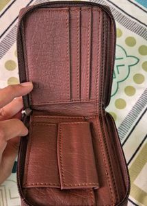Brown Zip-Around Wallet