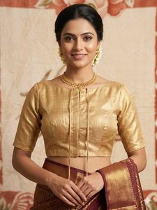 Elegant Golden Blouse for Sarees