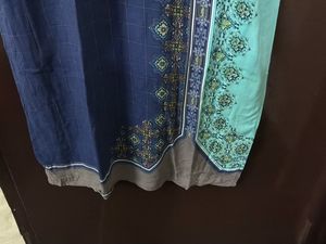 Stylish Navy Blue Printed Kurta