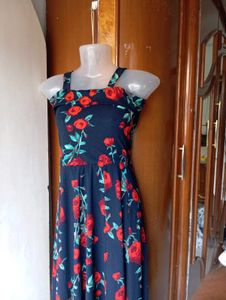 Floral Print Cold Shoulder Dress