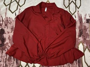 Red Peplum Top
