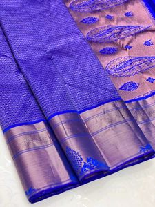 Elegant Royal Blue Silk Saree