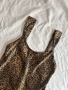 Vintage 1980s Cheetah Mini Dress