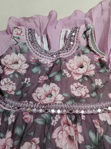 Floral Purple kids frock...