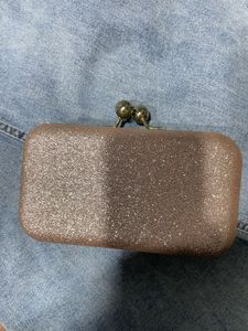 Sparkling Rose Gold Clutch Bag