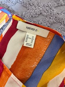 Forever 21 Vibrant Striped Sleeveless Top