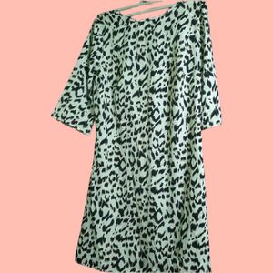 Preppy Animal Print A-line Mini Dress