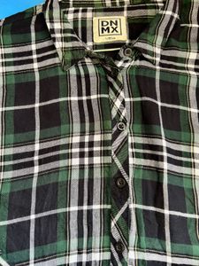 Green Black Check Shirt | Casual Plaid Shir