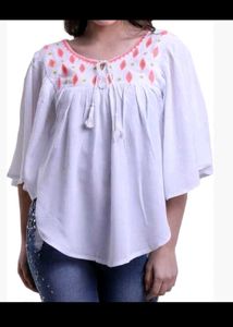 Boho Embroidered Tunic Top